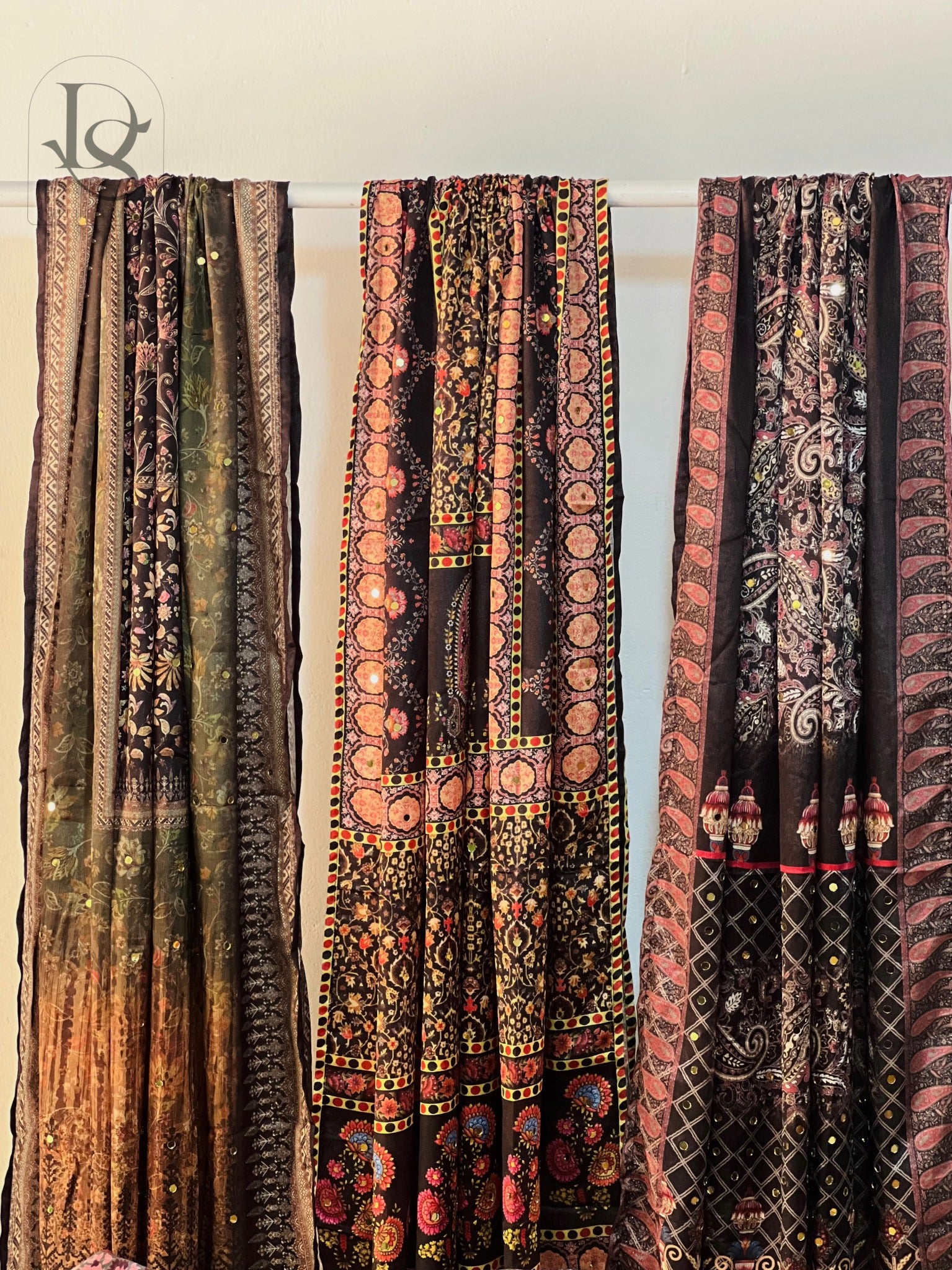 ETHNIC PRINTED SEQUIN HIJAB