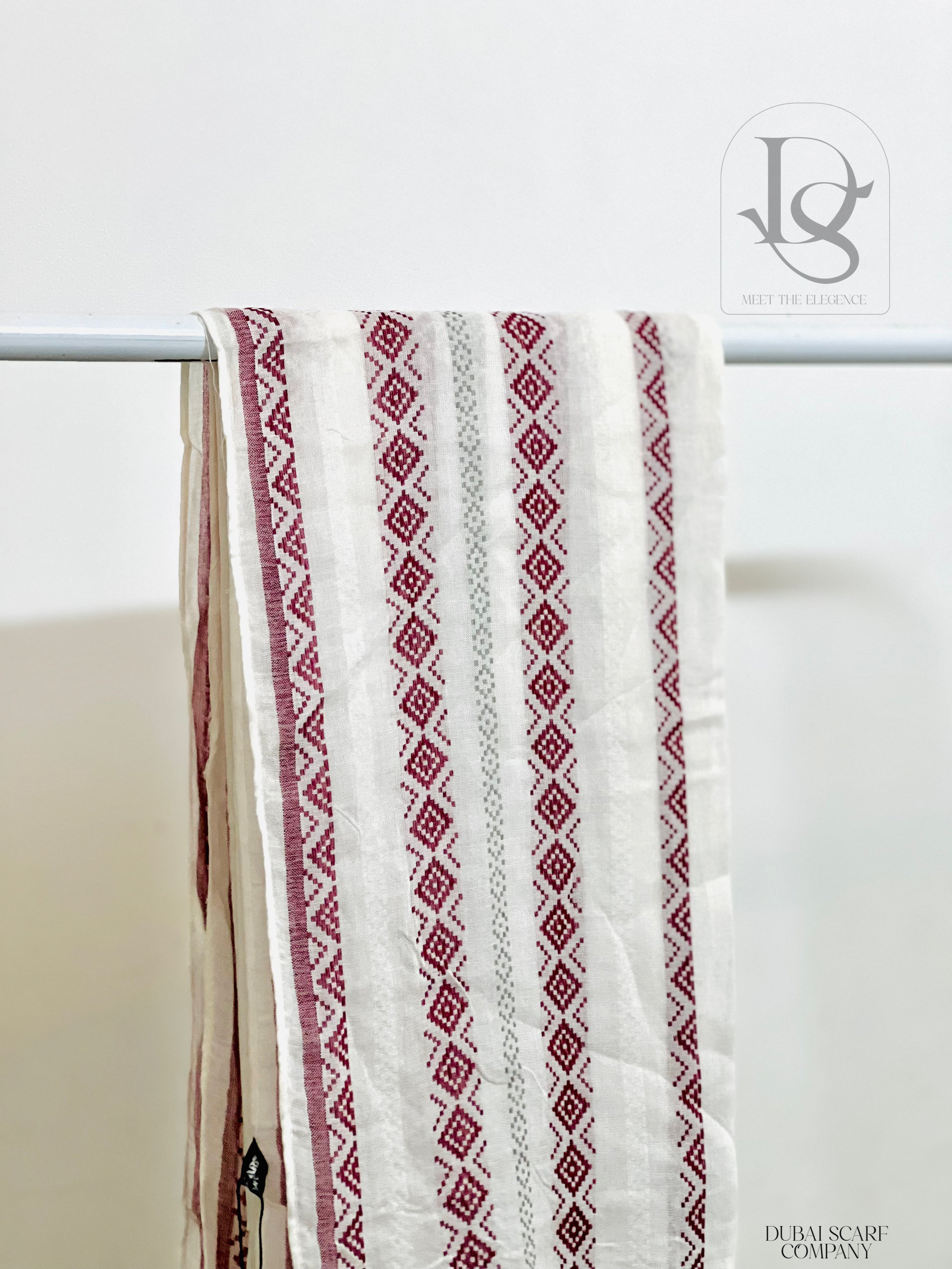 ETHNIC GEOMETRIC PRINTED SOFT HIJAB