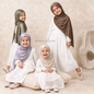 DSC Kids Organza Shimmer Hijabs – 12PCS Mixed Colour Set