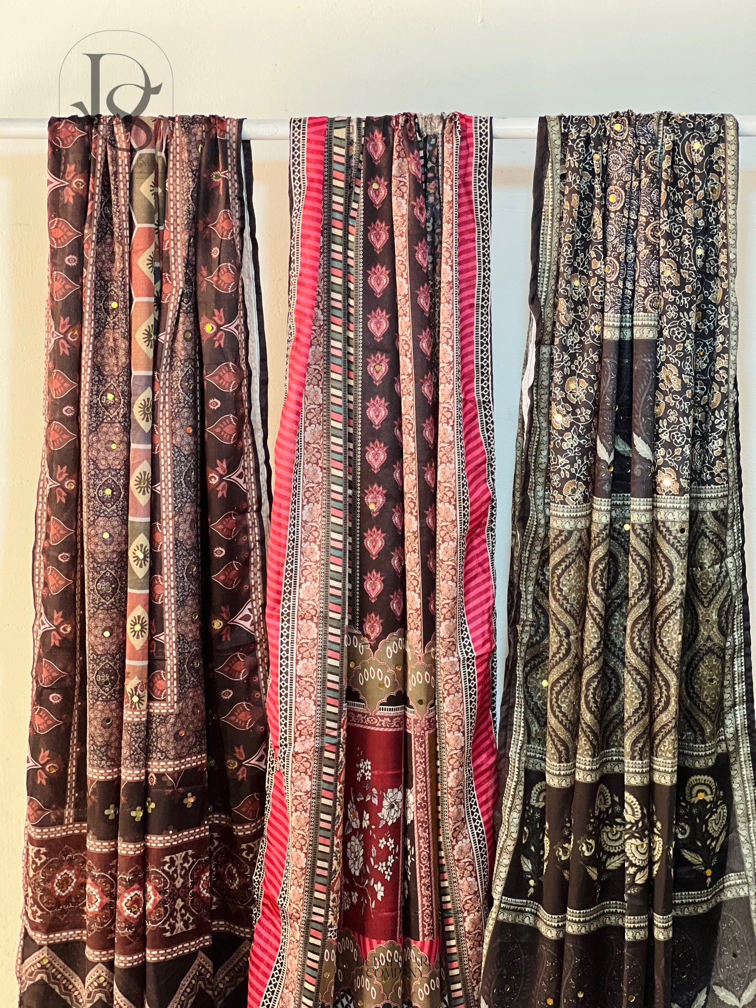 ETHNIC PRINTED SEQUIN HIJAB