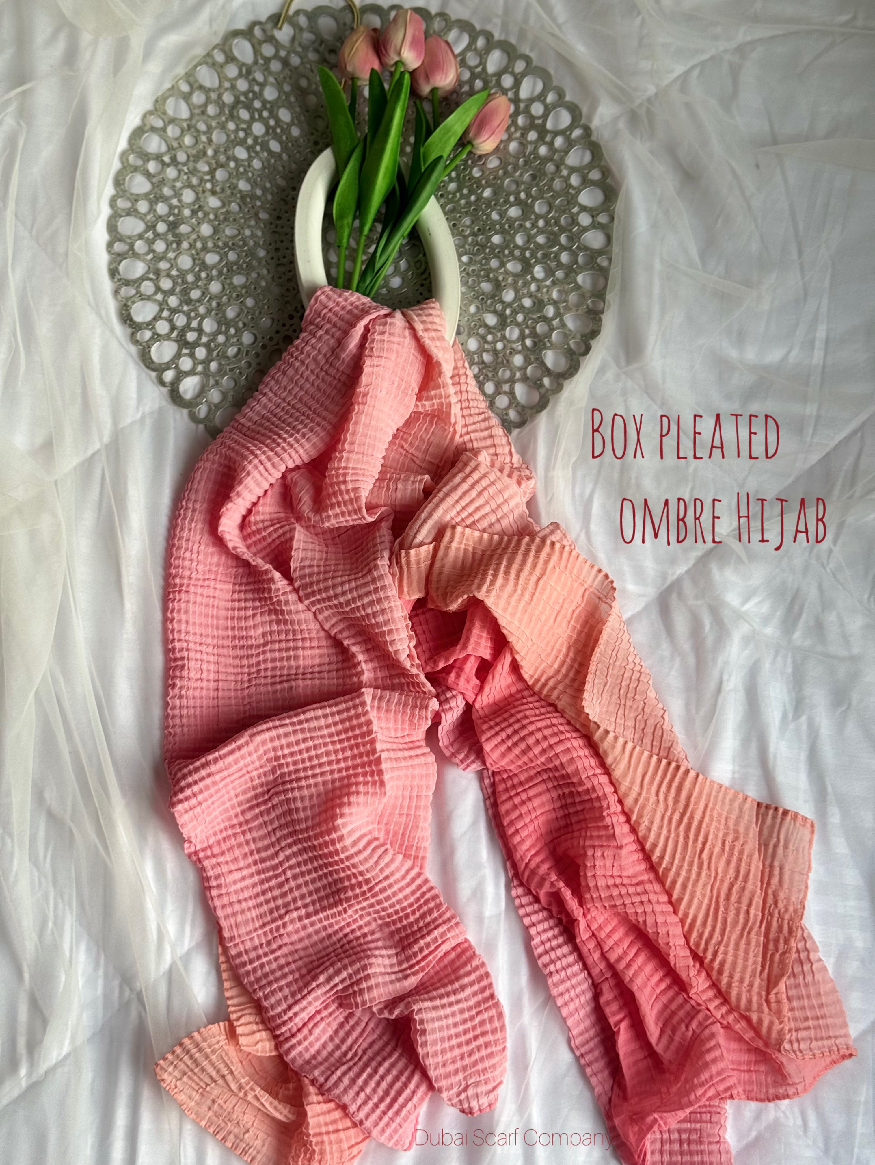 DSC BOX PLEATED OMBRE HIJABS