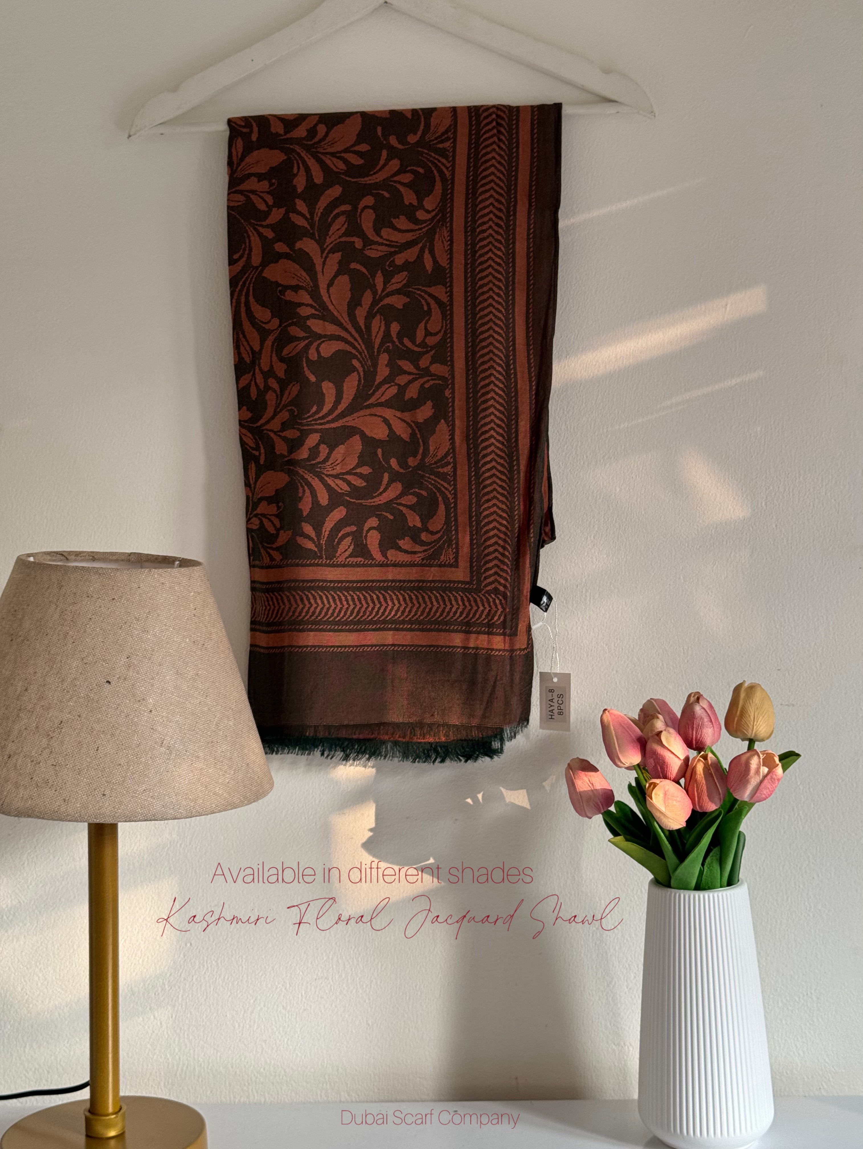 DSC KASHMIRI FLORAL JACQUARD SHAWL