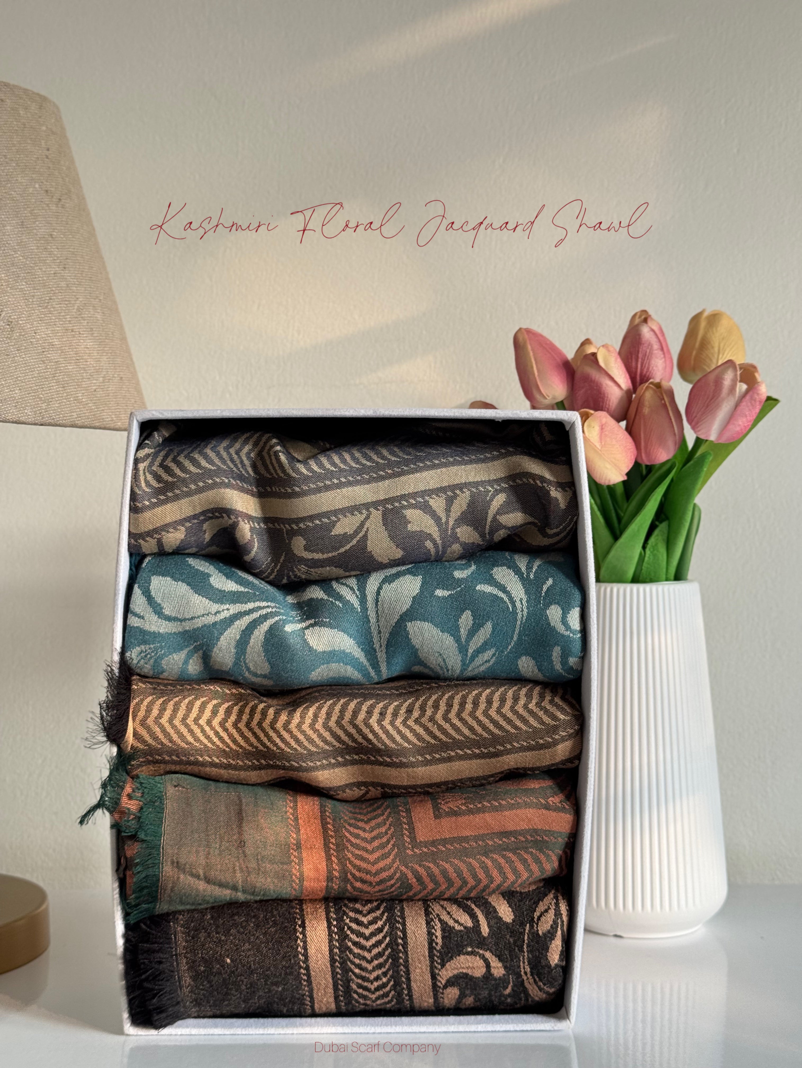DSC KASHMIRI FLORAL JACQUARD SHAWL