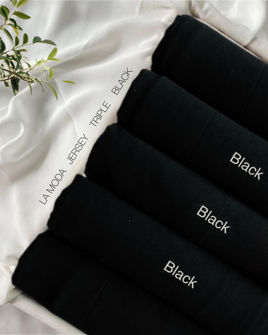 LA MODA TRIPLE BLACK JERSEY HIJABS