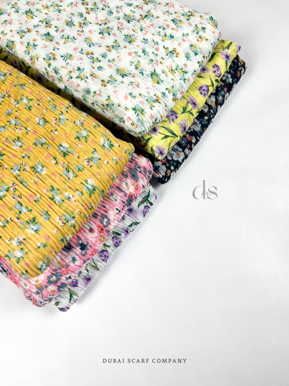 DSC PRINTED COTTON PLEATED HIJABS