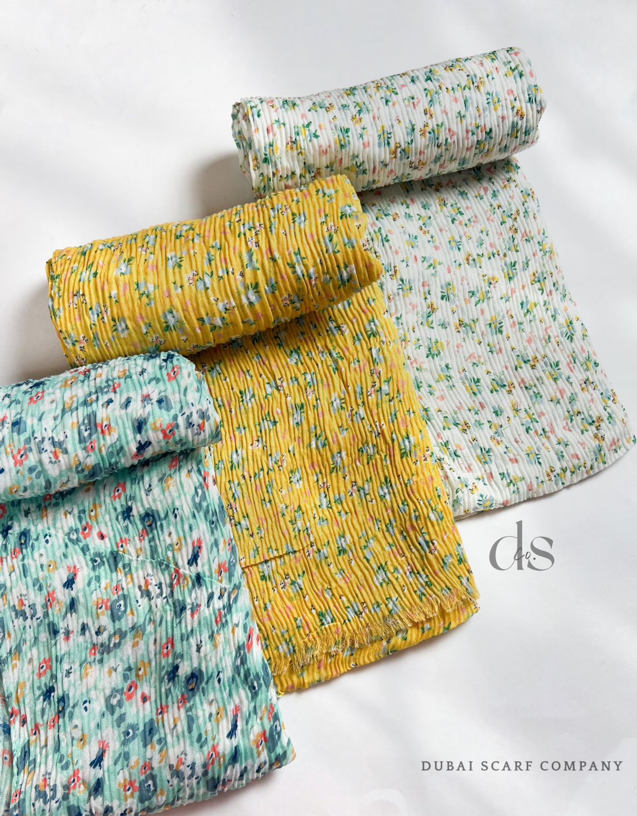 DSC PRINTED COTTON PLEATED HIJABS