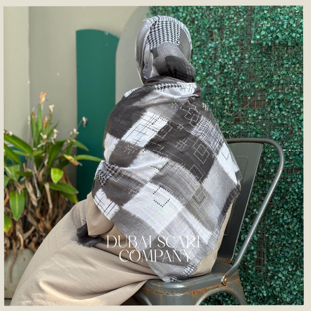 DSC TEXTURED CHECK STONE HIJABS
