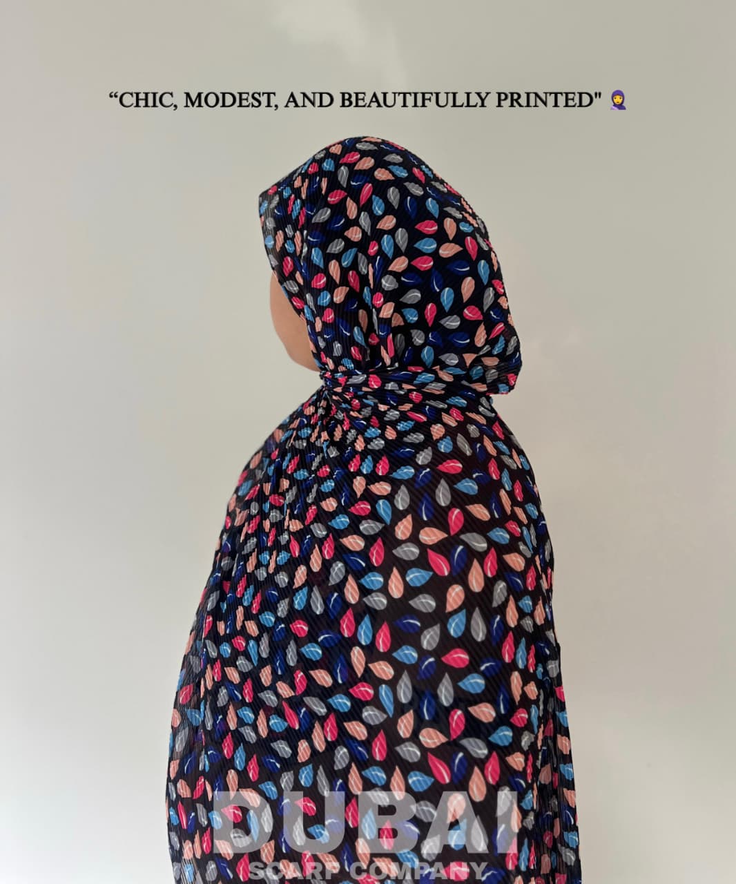 DSC LEAF CHIFFON PLEATED PRINTED HIJABS
