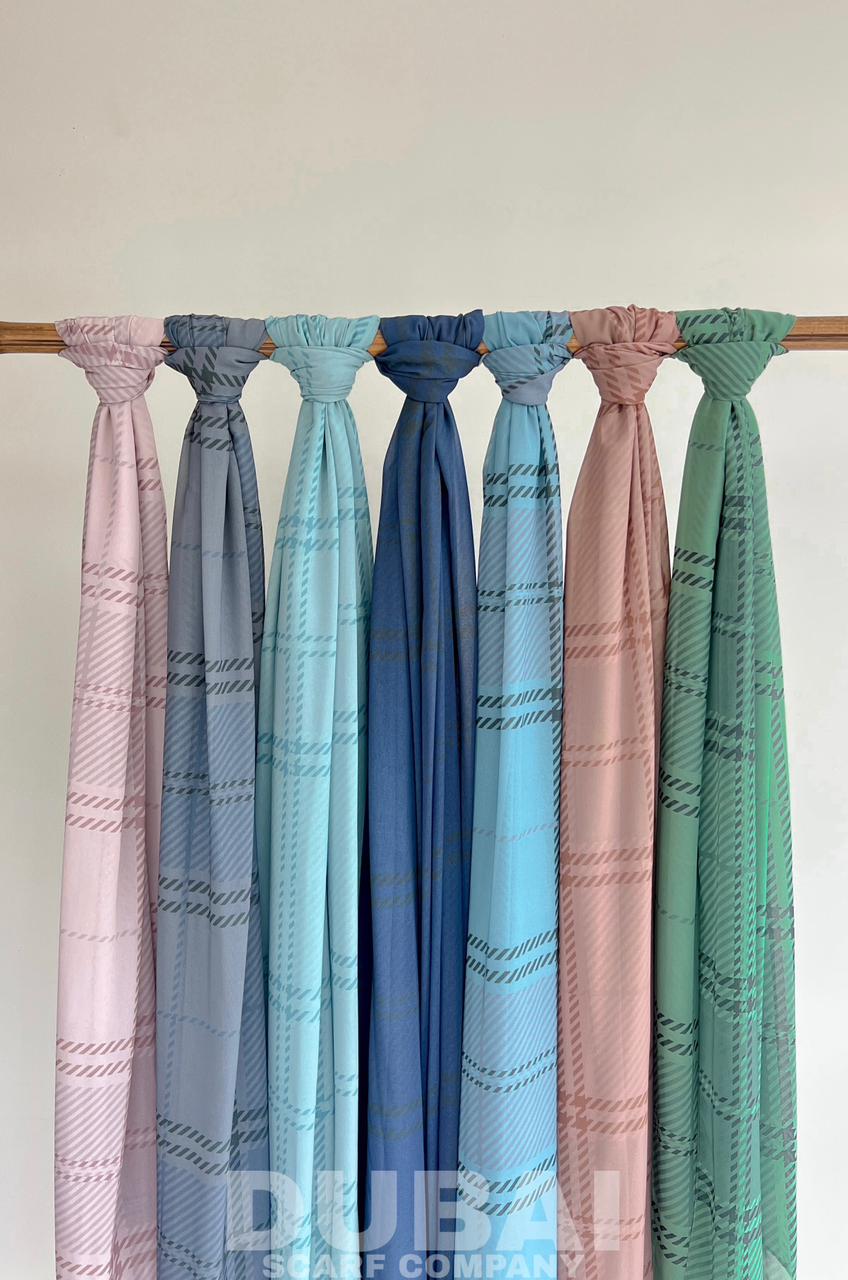 DSC MINIMAL STRIPE PRINTED CHIFFON HIJABS