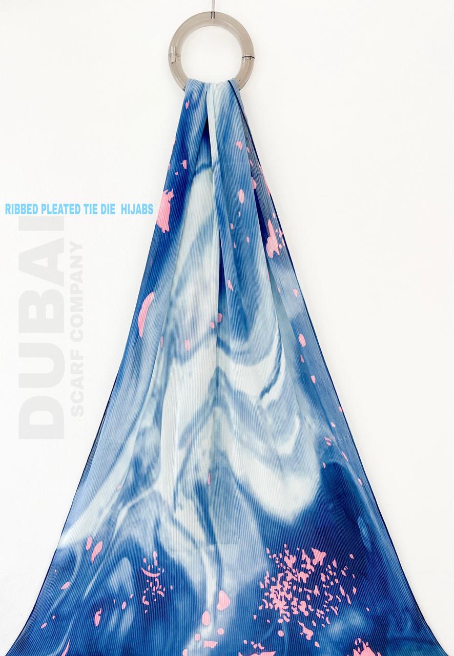 DSC RIBBED PLEATED TIE-DYE HIJABS