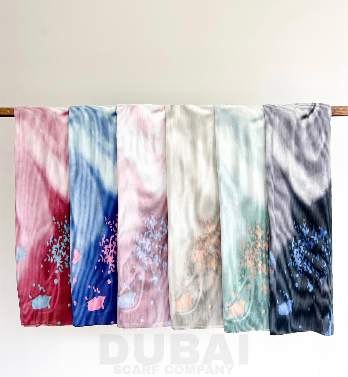 DSC RIBBED PLEATED TIE-DYE HIJABS