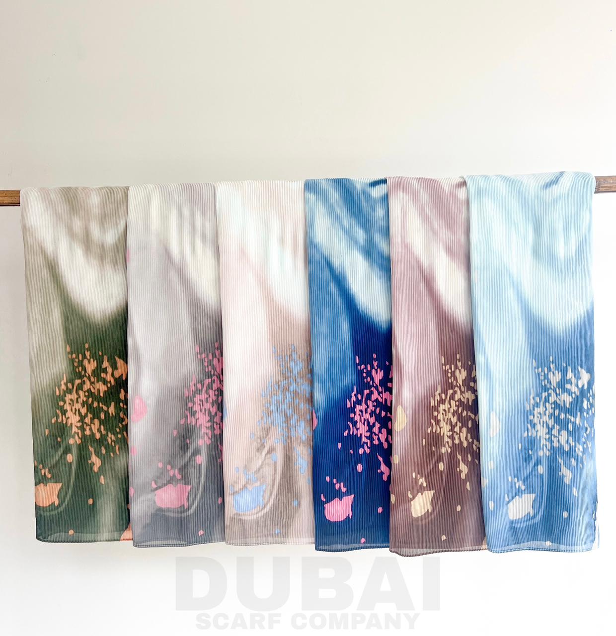 DSC RIBBED PLEATED TIE-DYE HIJABS