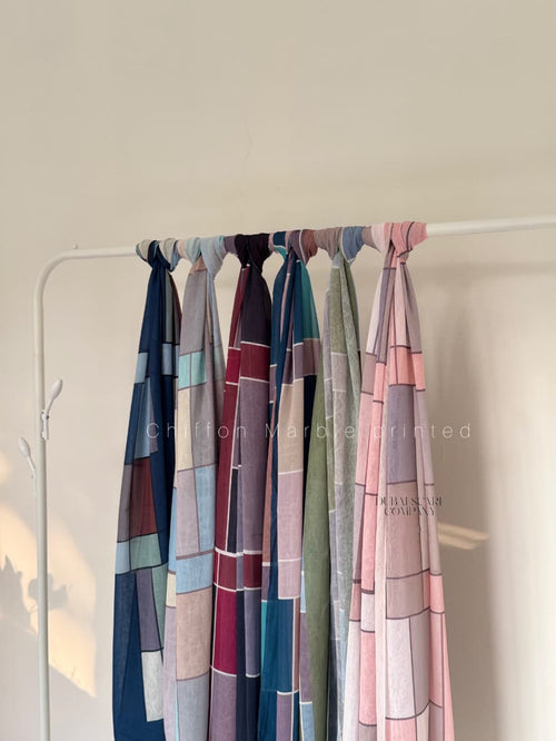CHIFFON MARBLE PRINTED HIJAB