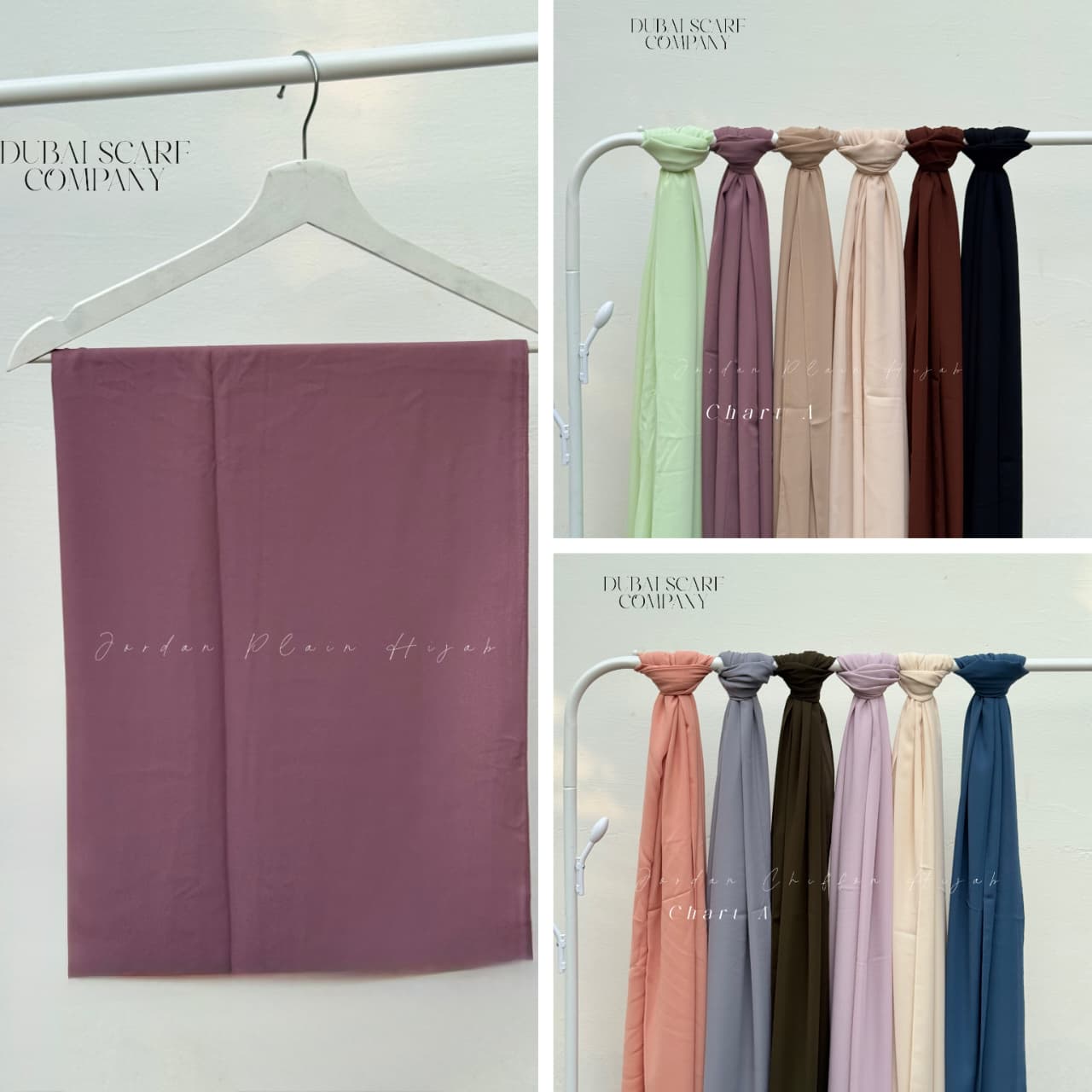 ✨ JORDAN CHIFFON HIJABS – CHART A ✨