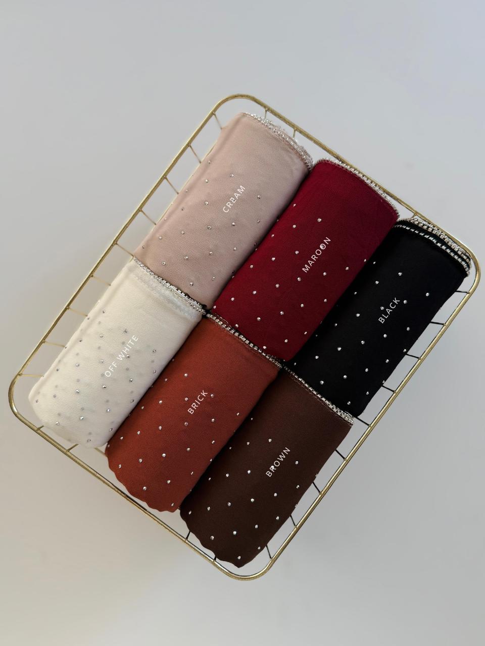 ✨ ZERA Chiffon Dew Drops with Rhinestone ✨