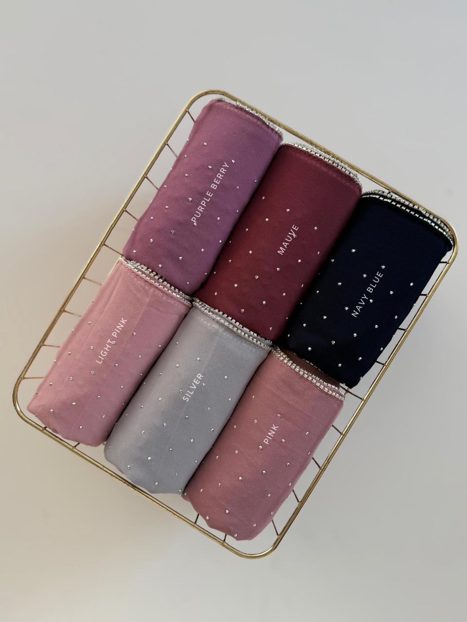 ✨ ZERA Chiffon Dew Drops with Rhinestone ✨