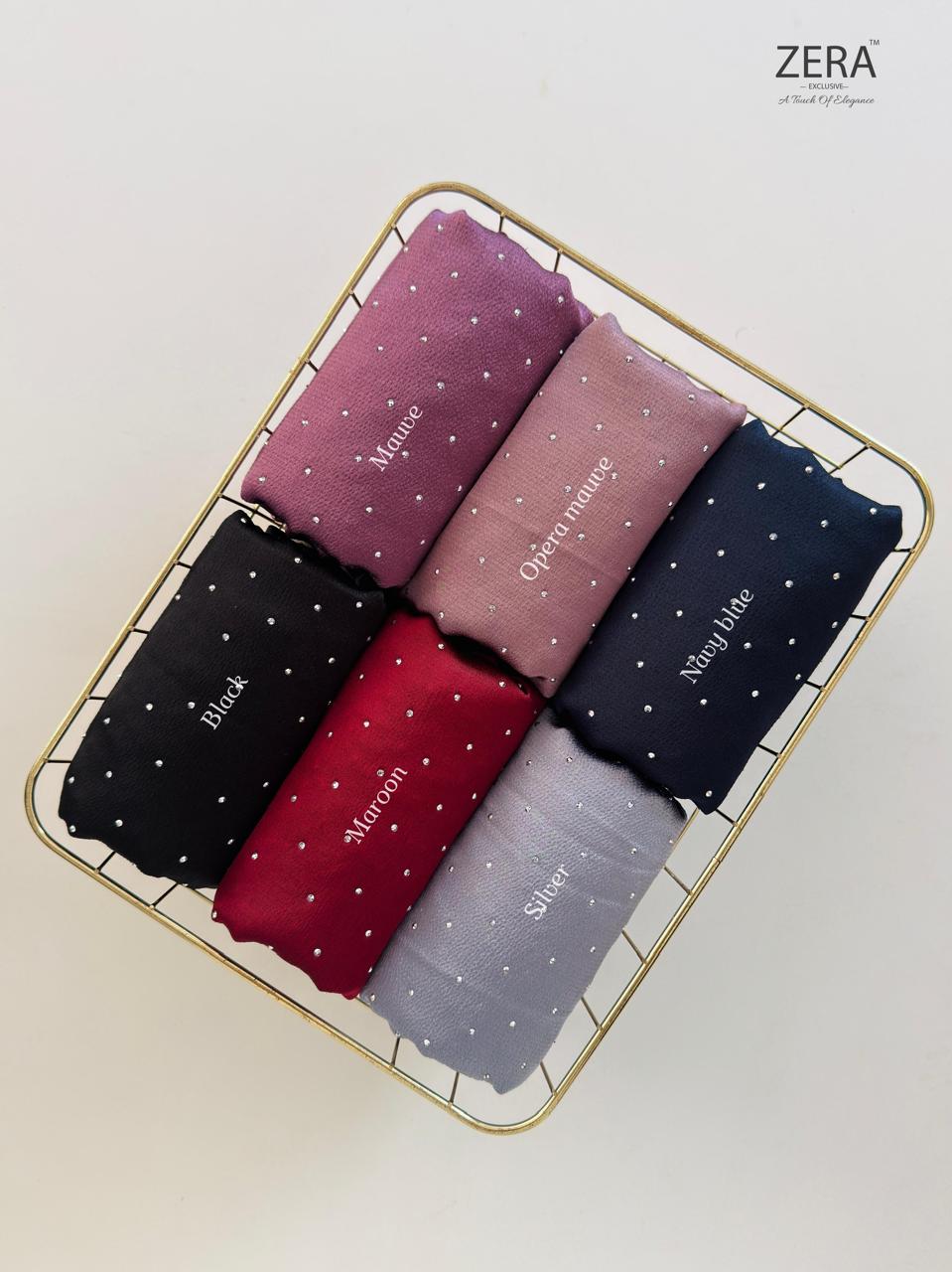 ✨ ZERA Bubble Satin Stone Hijabs ✨ Imported Premium Collection