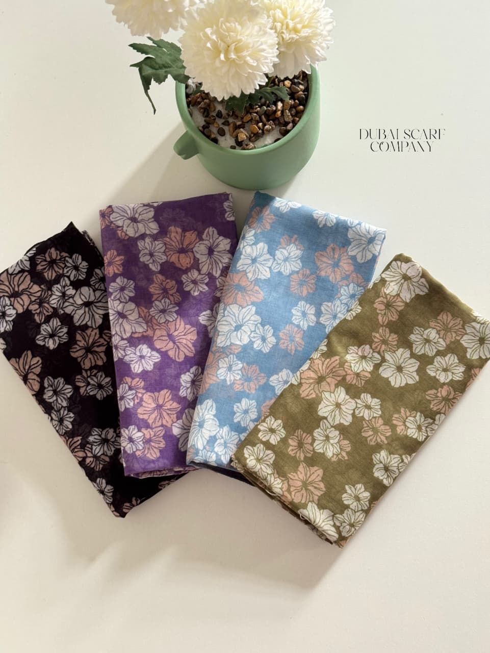 🌸 Floral Printed Chiffon Hijabs 🌸 by Dubai Scarf Company
