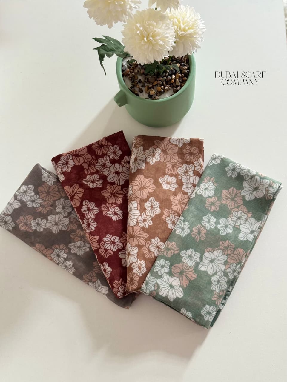 🌸 Floral Printed Chiffon Hijabs 🌸 by Dubai Scarf Company