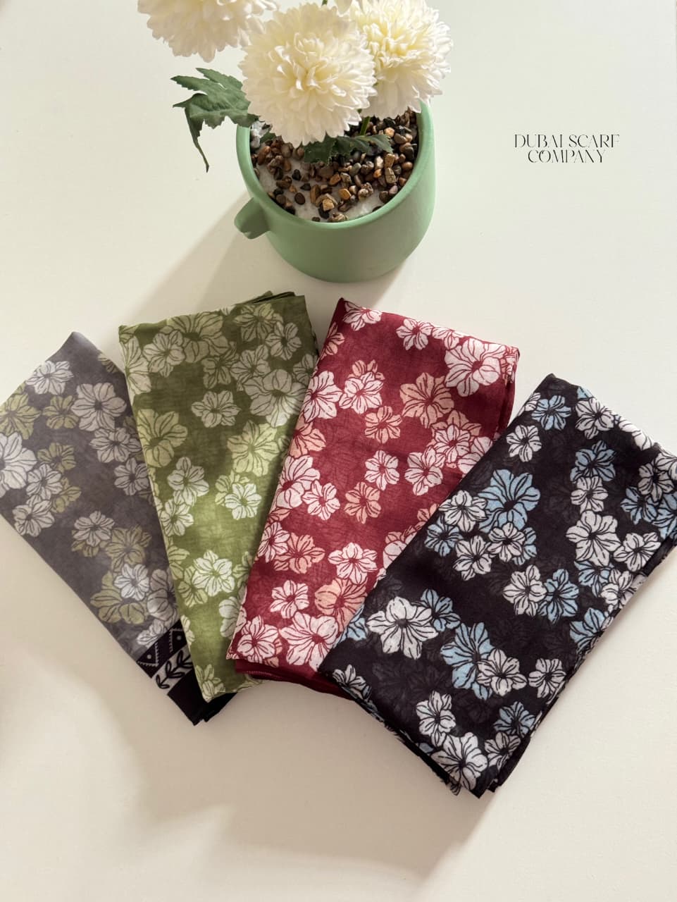 🌸 Floral Printed Chiffon Hijabs 🌸 by Dubai Scarf Company